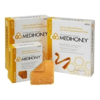 Derma Sciences - MEDIHONEY® - Calcium Alginate Dressing - 31022 - Packaging With Product