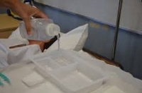 Amsino - Irrigation Tray with Piston Syringe - AS136 - In Use