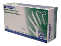 Latex Glove, Adenna Gold,  Textured, Powdered Free