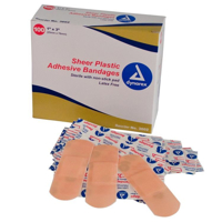 Adhesive Bandage - Sheer Plastic - Dynarex - 1 x 3 - ADH-3602-1