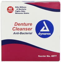 Denture Tablets - Dynarex - 40 Tablets Box - DENT-4877-2