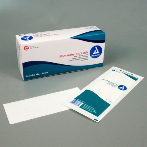 Dynarex® - Non-Adherent Pad - 3438 - Packaging With Product