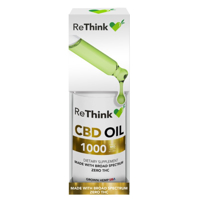 Rethink CBD Tincture Oil - 1000mg - 30mL - Bottle - Packaging