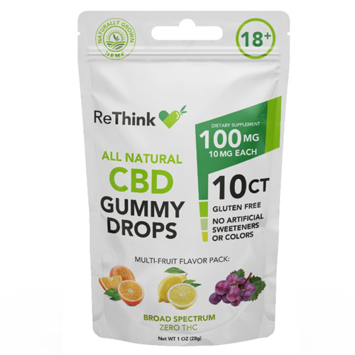 ReThink CBD Gummies - 100 gm - 10 Count - Package