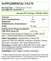 ReThink CBD Sleep Support Syrup - Mango - 50 gm - 4 oz - Label
