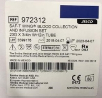 Smiths Medical - Saf-T Wing® - Blood Collection Set - 972312 - Packaging