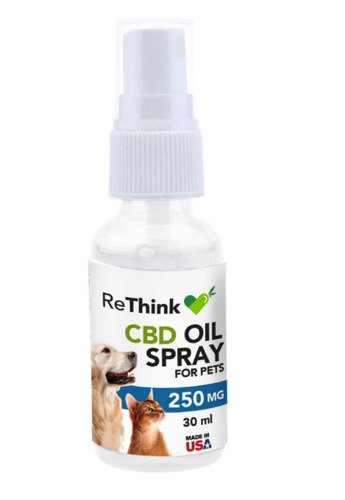 ReThink CBD Hemp Spray for Pets - 250 mg - 30 ml - Package