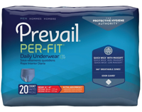Men’s Protective Underwear, First Quality, Prevail™, Per-Fit, Extra Absorbency, Medium - Packaging