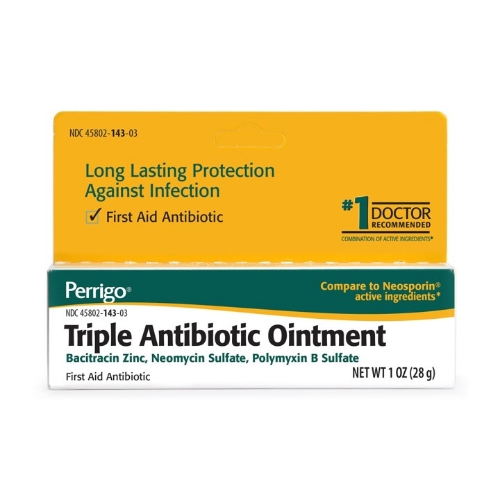 Triple Antibiotic Ointment, Perrigo, 1 oz - Tube - TAO-45802014303 - Packaging