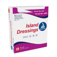 ISLD-3493 - Island Dressing - Dynarex - 4 x 4 - Packaging
