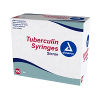 SYWN-6939 - Tuberculin - Syringe with Needle - Dynarex - 27 G x .5 Inch - 1 cc - Case