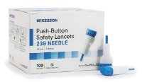 Safety Lancet - McKesson - 23G - 100EA - SLAN-16-PBSL23G - 1