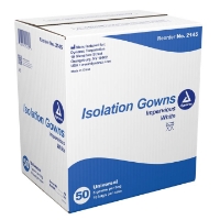 ISOG-2145 - Isolation Gown - Poly-Coated - Universal - White - Case