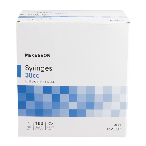SY-16-S30C - Syringe -30 mL - McKesson - 100 - Bx - Packaging