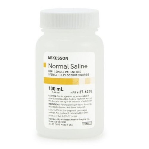 Saline - McKesson - 100 mL - SAL-37-6240 - Product