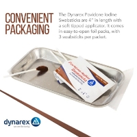 Povidone Swab Sticks - 3 Each Pk - POV-1202 - 25 per Box - Information