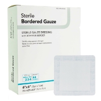 Bordered Gauze - Sterile - 6 x 6 Inches - BOR-00263E - 25 Box - Product
