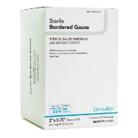 Bordered Gauze - Sterile - 2 x 3.75 Inches - BOR-11230 - 50 Box - Packaging