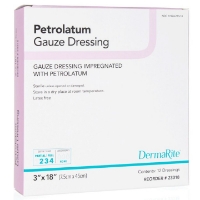 Petrolatum Gauze - PETR-23318 - 3 x 18 - DermaRite - Packaging