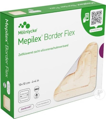 Mölnlycke - Mepilex® - Foam Dressing - 595400 - 6" x 6" - Packaging With Product