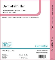 Hydrocolloid Dressing - DermaFilm - THIN - 6 x 6 - DUO-00306E - Product