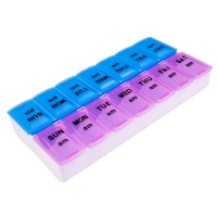 Pill Organizer - 7 Day - 2 Timer per Dayu - PILL-70059B - 1 Ea - Product